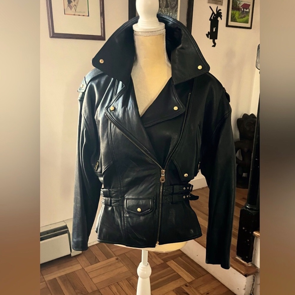 Black Leather Moto jacket